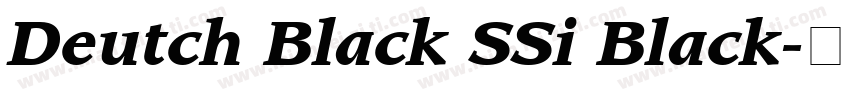 Deutch Black SSi Black字体转换